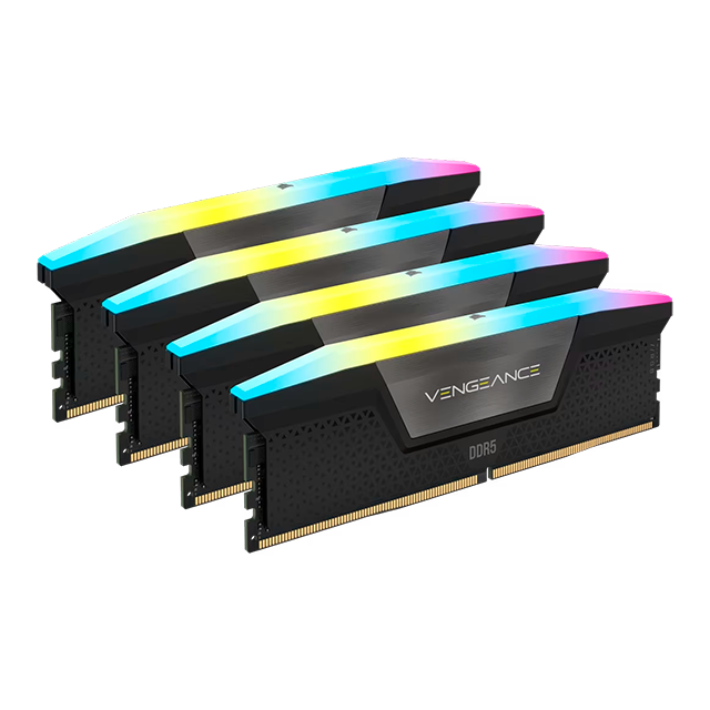 Memoria RAM Corsair Vengeance RGB DDR5, 64GB (4×16GB), 6000MHz, CL36 – CMH64GX5M4B6000C36