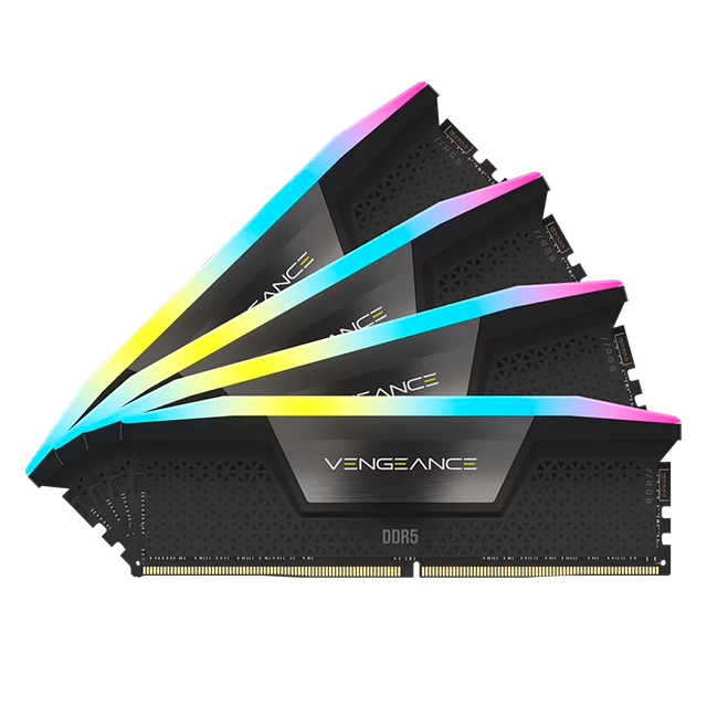 Memoria RAM Corsair Vengeance RGB DDR5, 64GB (4×16GB), 6000MHz, CL36 – CMH64GX5M4B6000C36