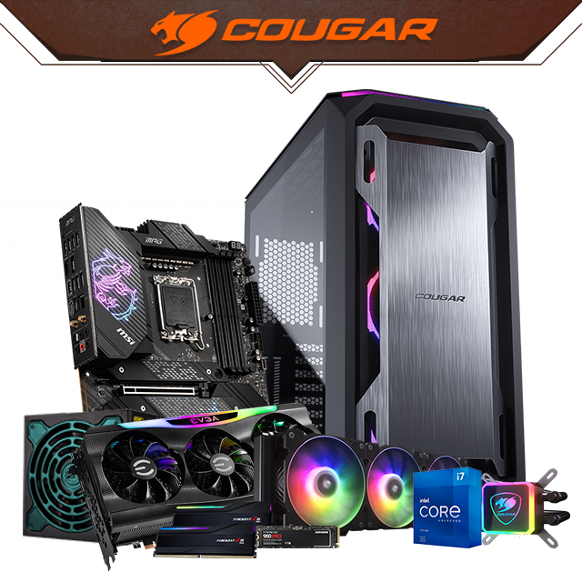PC Gamer Cougar | Intel Core I7 12700KF | 32GB DDR5 5600Mhz | RTX 3080 | 1TB NVMe M.2