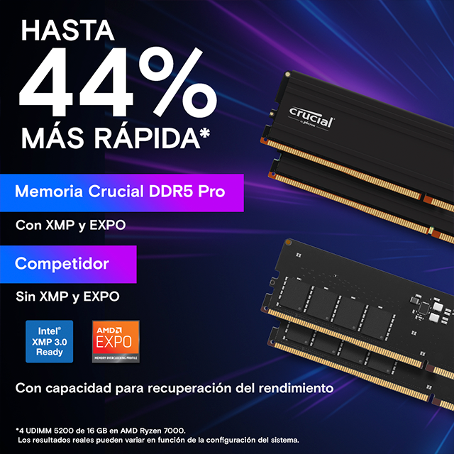 Memoria RAM Crucial Pro 96GB (2×48GB), DDR5 5600 MHz, UDIMM, CL46 – CP2K48G56C46U5