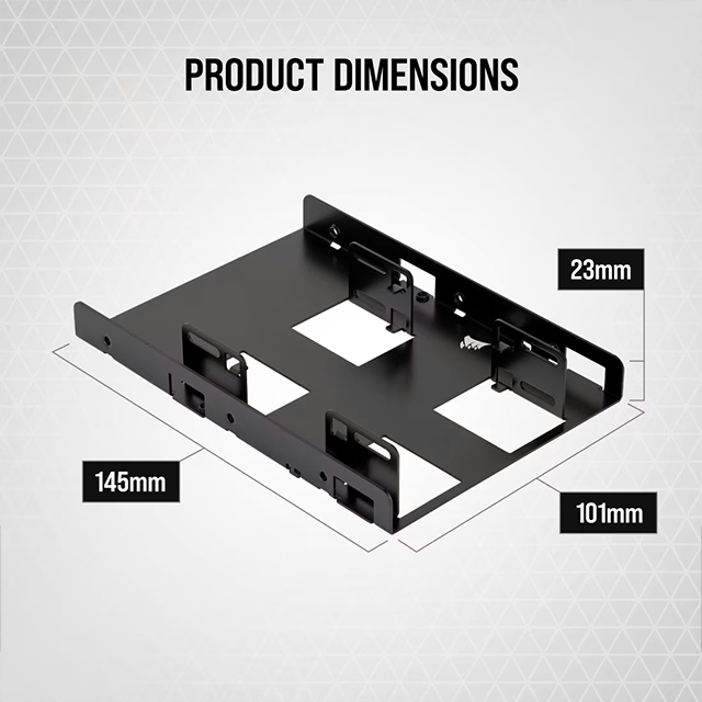 Soporte de Montaje Corsair Dual SSD 2.5″ a Bahía 3.5″ – CSSD-BRKT2