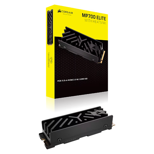 Unidad de Estado Solido SSD Corsair MP700 Elite White Heatsink, 2TB, NVMe M.2, PCIe 5.0, hasta 10000 MB/s lectura, disipador incluido – CSSD-F2000GBMP700EHS