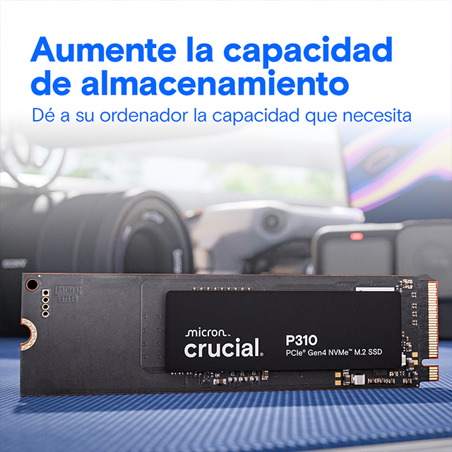 Unidad De Estado Solido SSD Crucial P310 2 TB, M.2 2280, PCIe 4.0 ×4, NVMe, Lectura 7100 MB/s, Escritura 6000 MB/s, sin Disipador – CT2000P310SSD8