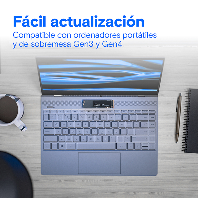 Unidad De Estado Solido SSD Crucial P310 2 TB, M.2 2280, PCIe 4.0 ×4, NVMe, Lectura 7100 MB/s, Escritura 6000 MB/s, sin Disipador – CT2000P310SSD8