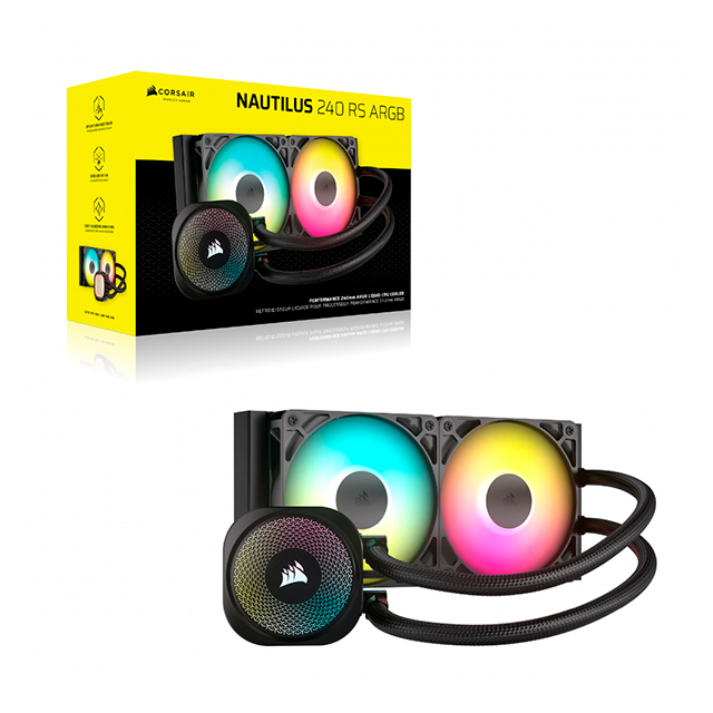 Enfriamiento Líquido Corsair Nautilus ARGB 240 RS, Negro – CW-9060092-WW