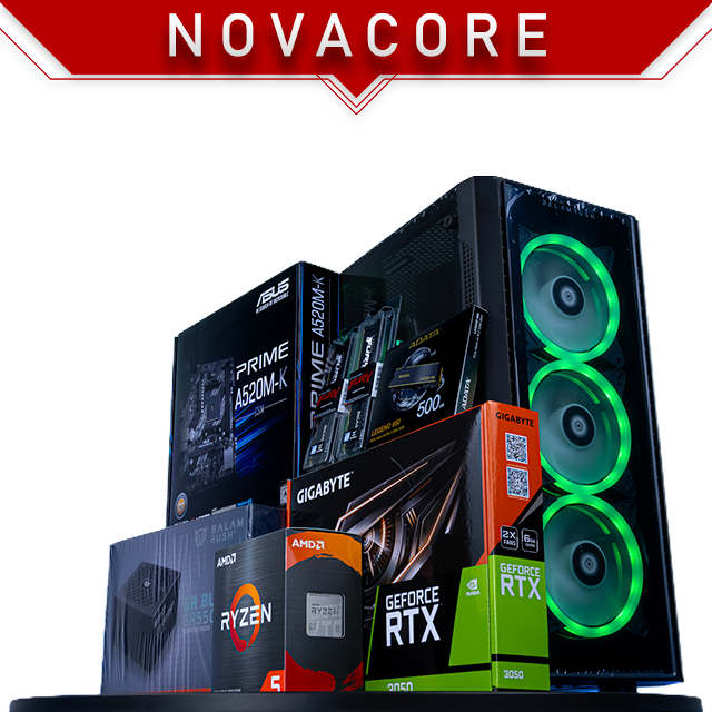 PC Gamer NovaCore | Ryzen 5 5500 | 16 GB 3200 MHz | SSD M.2 500 GB | RTX 3050 6GB | 4 Ventiladores