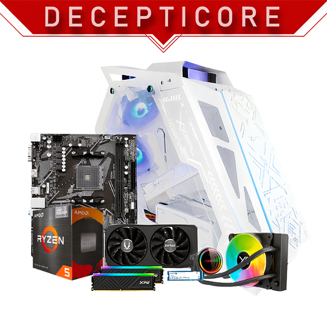 PC Gamer Decepticore White | AMD Ryzen 7 5700G | Nvidia RTX 4060 8GB | RAM 16GB DDR4 3200Mhz | 1TB M.2 | 4 Ventiladores RGB