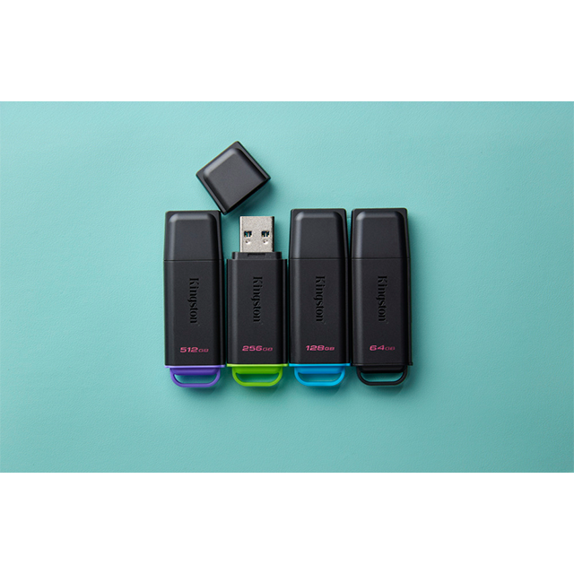 Memoria USB Kingston DataTraveler Exodia 256 GB, USB-A 3.2 Gen 1, Tapa Protectora, Negro/Verde – DTXG2/256GB
