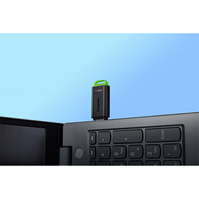 Memoria USB Kingston DataTraveler Exodia 256 GB, USB-A 3.2 Gen 1, Tapa Protectora, Negro/Verde – DTXG2/256GB