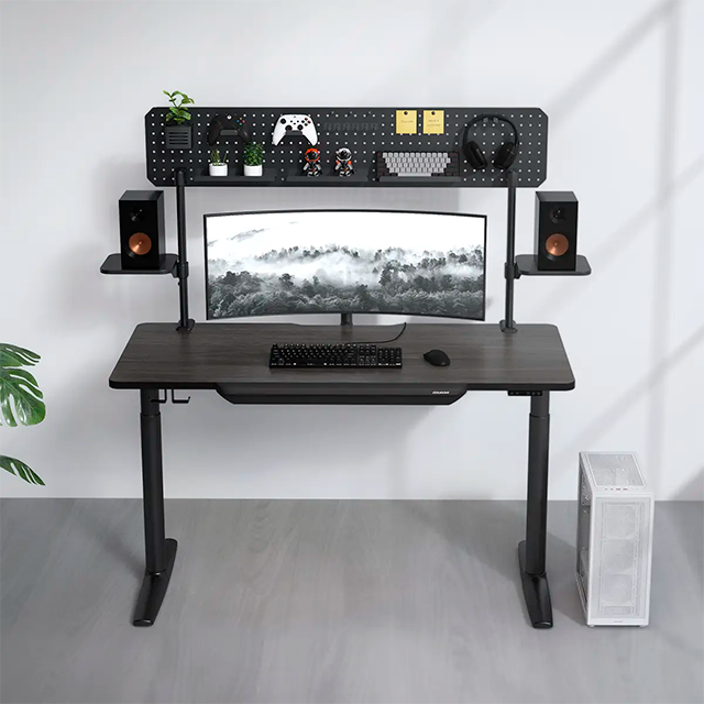 Escritorio Gamer Eléctrico COUGAR E-ODYSSEY, ajustable, con cajón, doble motor, 150 × 70 cm – E-ODYSSEY