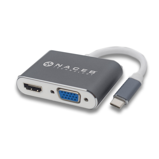 Adaptador Naceb Tipo C | HDMI | VGA - NA-0113