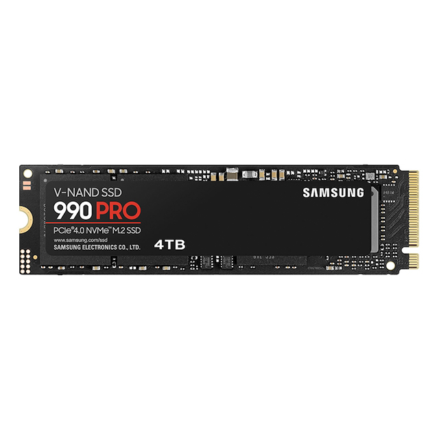 Unidad de Estado Solido SSD NVMe M.2 Samsung 990 Pro, 4TB, 7,450/6,900 MB/s, PCIe 4.0 - MZ-V9P4T0B/AM