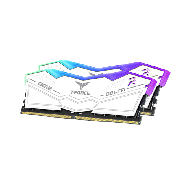 Memoria RAM Teamgroup T-Force Delta RGB DDR5 32GB 2x16GB, 6200Mhz Blancas -FF4D532G6200HC38ADC01 