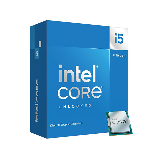 Procesador Intel Core i5-14600KF | 14 Cores (6 Performance-cores / 8 Efficient-cores) | 20 Threads | Hasta 5.3Ghz | 24Mb | Socket LGA1700 | Intel 14th Generación. - BX8071514600KF
