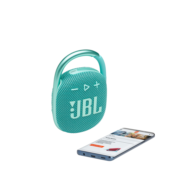 Bocina Bluetooth JBL Clip 4 Azul, Resistente al polvo y agua IP67, Bluetooth 5.1 - JBL-CLIP4-ECOBLUAM 