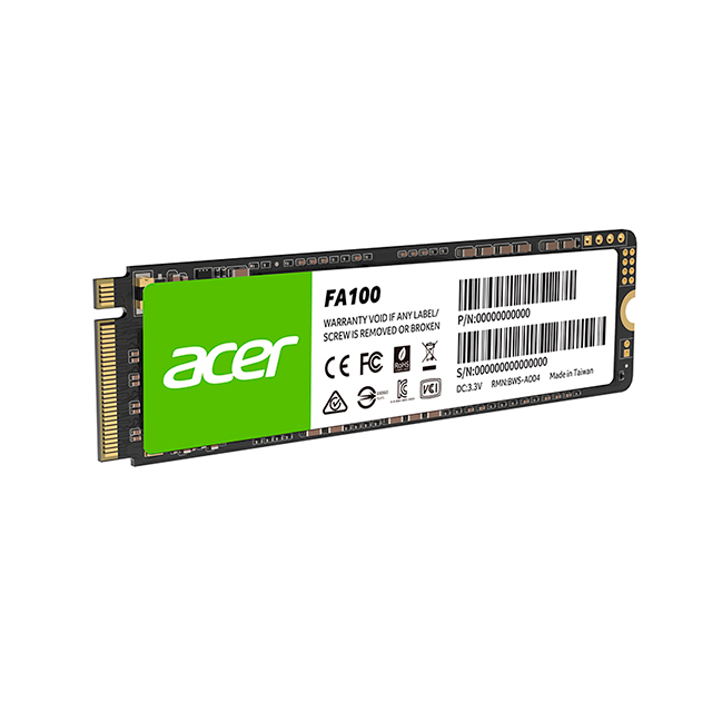 Unidad de Estado Solido SSD M.2 Acer FA100, 512GB, 3,300 / 2,700MB/s - BL.9BWWA.119