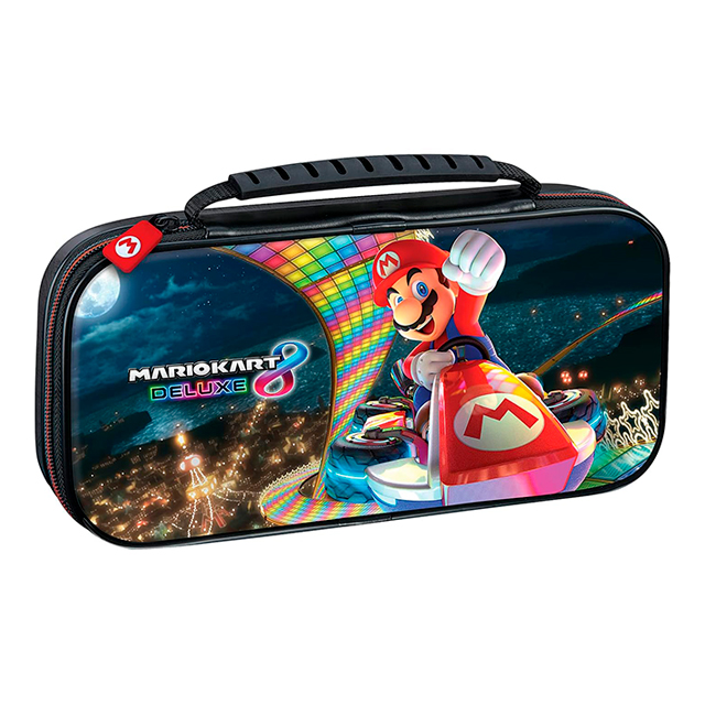 Estuche de Viaje para Nintendo Switch Edicion Mario Kart, Resistente, Incluye 2 fundas para juegos y 2 fundas para tarjetas Micro SD, Protector de pantalla acolchada - B06Y2JCVNP