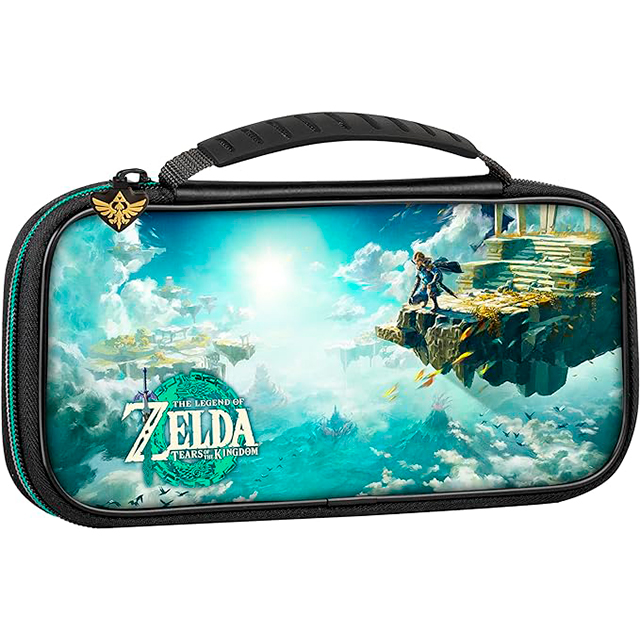 Estuche de Viaje para Nintendo Switch Edicion Zelda: Tears Of The Kingdom, Resistente, Incluye 2 fundas para juegos y 2 fundas para tarjetas Micro SD, Protector de pantalla acolchada - B0C2JL516N