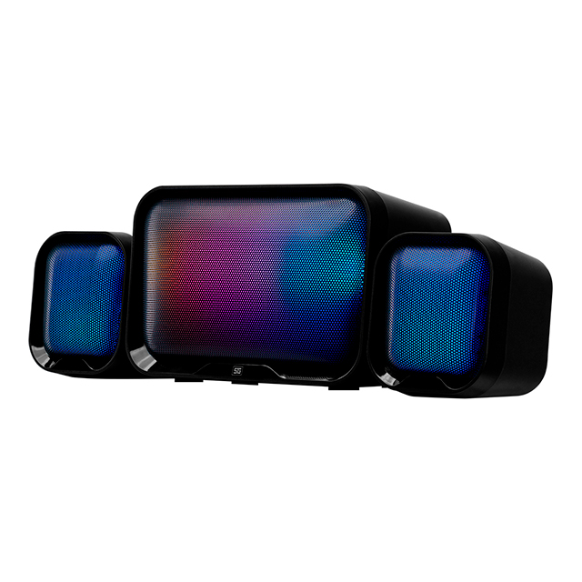 Bocinas Vorago SPK-255, 2.1 Canales, Subwoofer 10W, RGB, USB, Salida 3.5mm, Sonido Estereo - SPK-255