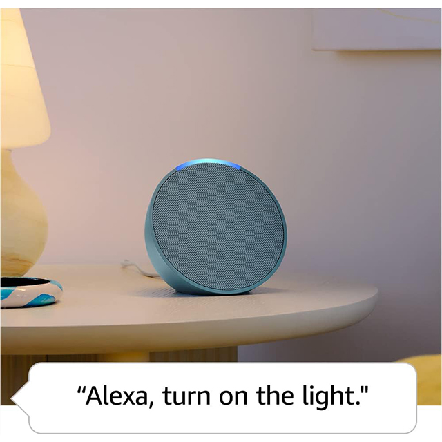 Amazon Echo Pop | Bocina Inteligente | Compacto con Sonido Definido y Alexa | Negra | 1a Gen - B09WNK39JN 