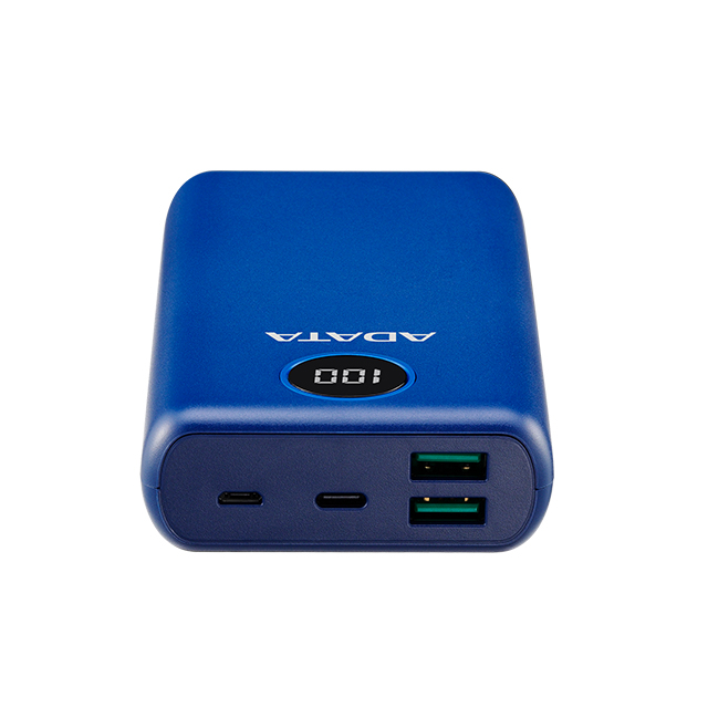 Power Bank Adata P20000QCD Azul | 20000 mAh | Carga rapida | Hasta 3 dispositivos a la vez - AP20000QCD-DGT-CDB