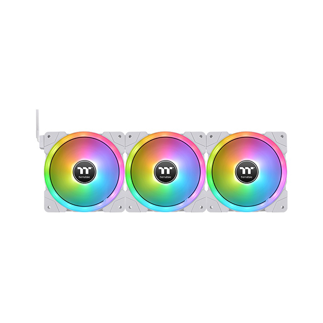 Ventiladores Thermaltake Swafan EX12 RGB | Kit de 3 Ventiladores | 120mm | Blancos | Magnéticos | Push or Pull - CL-F161-PL12SW-A