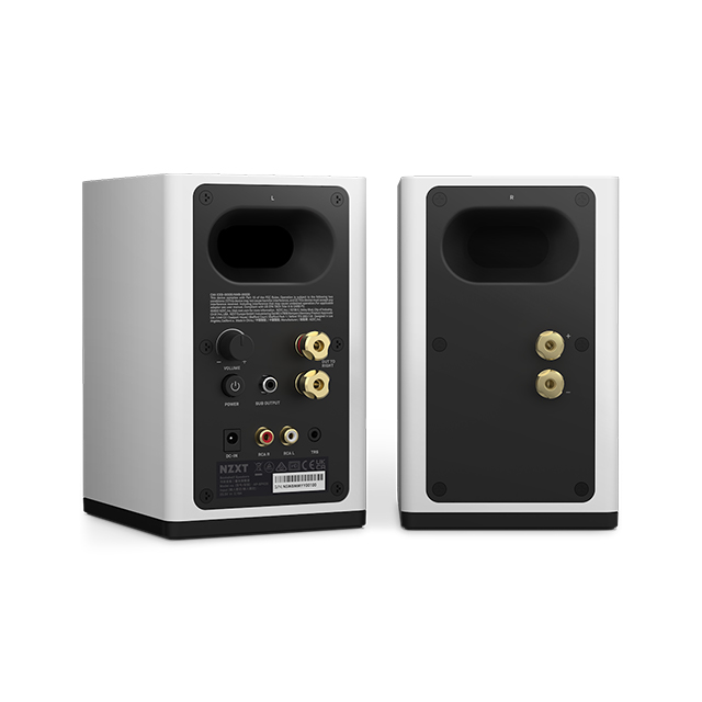 Bocinas NZXT Relay Speaker, 2.0 Canales, Compatible con Relay Subwoofer para hacer 2.1 Canales de Audio - AP-SPKW2-US  