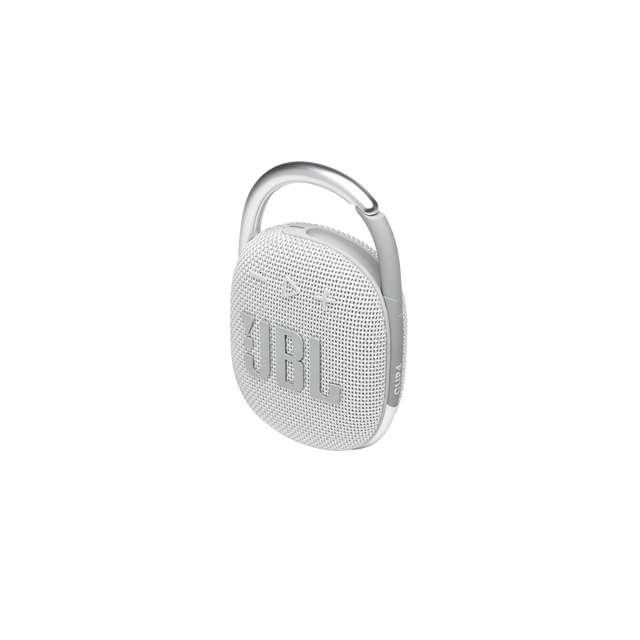 Bocina Bluetooth JBL Clip 4 Blanca, Resistente al polvo y agua IP67, Bluetooth 5.1 - JBL-CLIP4-ECOWHTAM