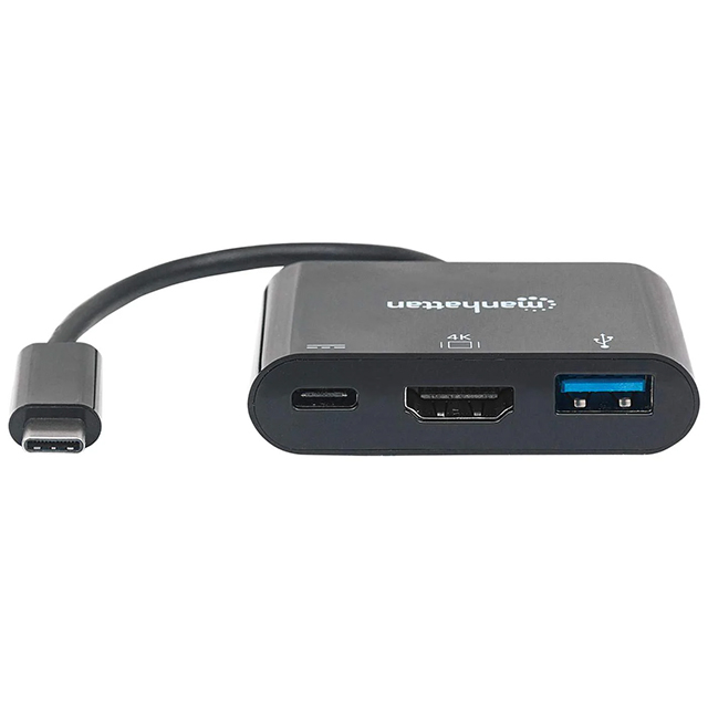 Adaptador Manhattan, HDMI Convertidor USB Tipo-C, USB-C, HDMI, USB-A - 152037 