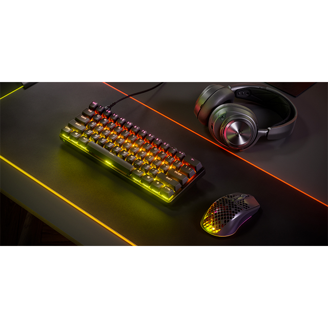 Teclado Gamer Mecanico Steelseries Apex Pro Mini, Switches OmniPoint 2,0, Switches Magneticos, Alámbrico, Iluminación LED RGB, Inglés - Apex-Pro-Mini