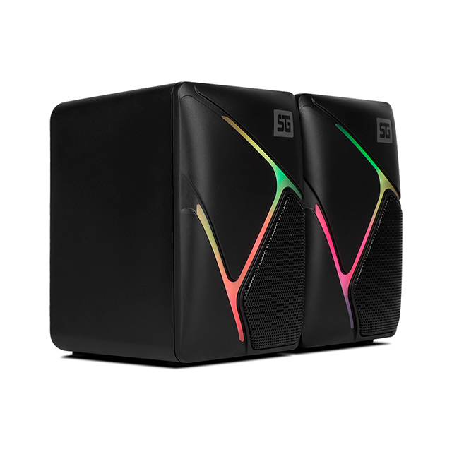 Bocinas Vorago SPK-108, 2.0 Canales, RGB, USB, Salida 3.5mm, Sonido Estereo - SPK-108