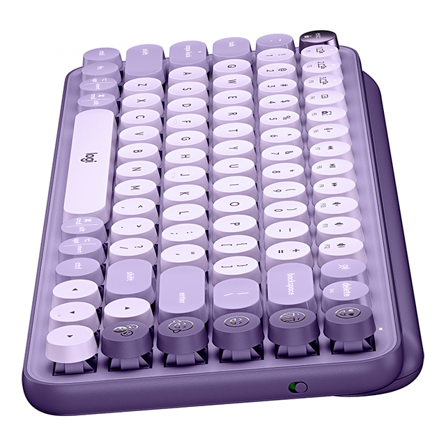 Teclado Mecánico Inalámbrico Logitech POP Keys Cosmos, Teclas para emojis intercambiables, Bluetooth, USB Logi Bolt, Inglés - 920-011519