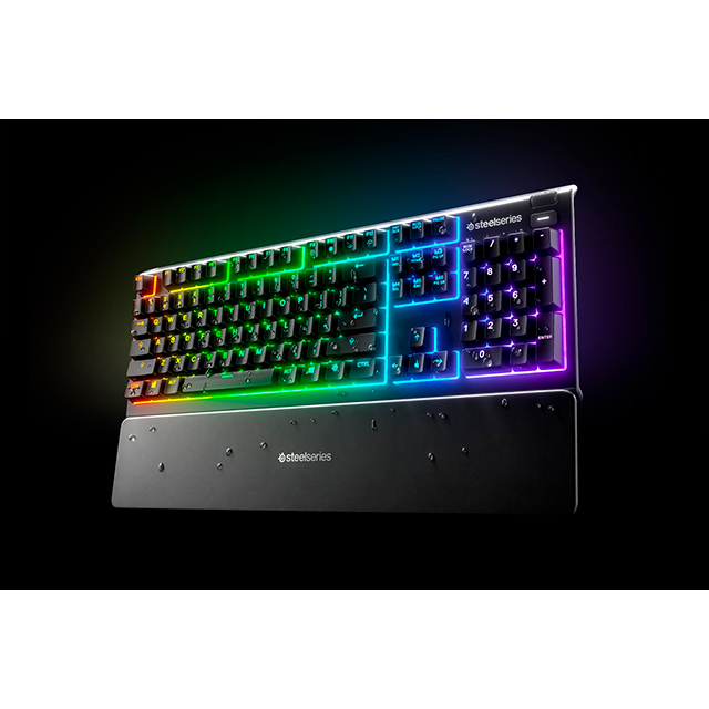 Teclado Gamer Steelseries Apex 3, Negro, RGB, Proteccion Contra el Agua IP32 - Apex-3