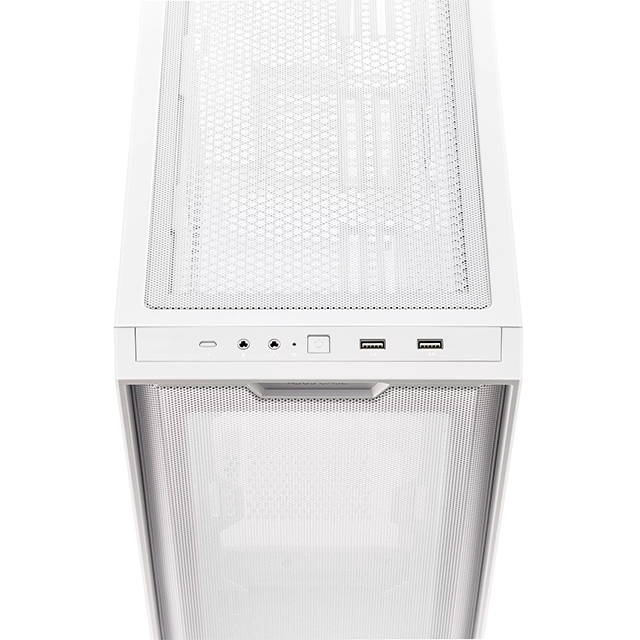 Gabinete Asus A21 White, Micro-ATX, Panel de vidrio templado, Malla Frontal, Compatible con Back Connect - A21-ASUS-WHITE