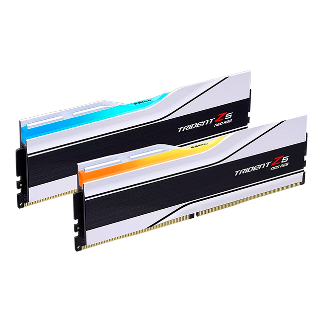 Memoria RAM G.SKILL Trident Z5 Neo RGB, 32GB (2x16GB), DDR5, 6400MHz, CL32, AMD EXPO, Blanco - F5-6400J3239G16GX2-TZ5NRW
