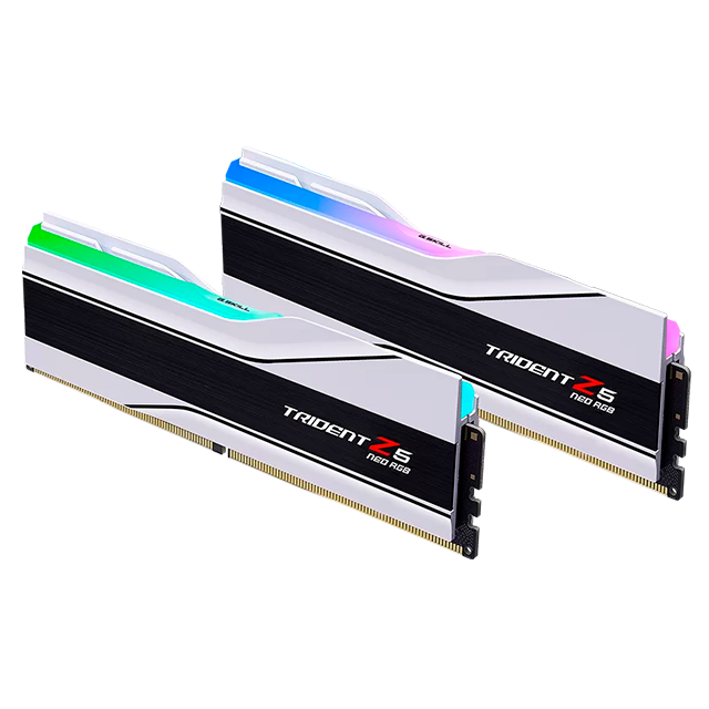 Memoria RAM G.SKILL Trident Z5 Neo RGB, 32GB (2x16GB), DDR5, 6400MHz, CL32, AMD EXPO, Blanco - F5-6400J3239G16GX2-TZ5NRW