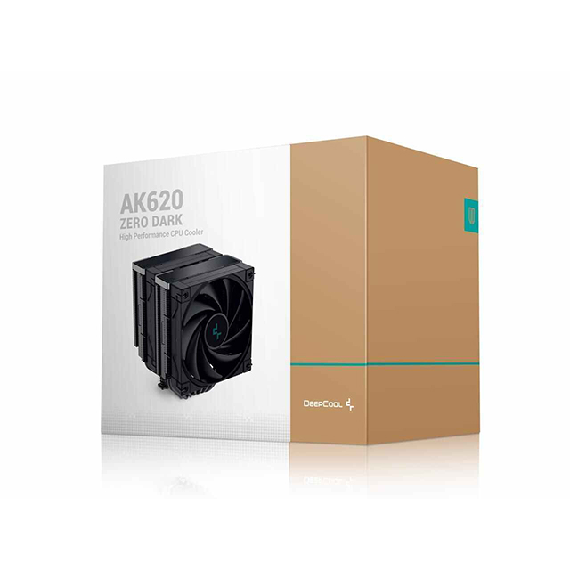 Disipador para CPU DeepCool AK620 Zero Dark, 120mm, 28 dBA, 500-1850 RPM, Doble Torre, Soporte Universal - R-AK620-BKNNMT-G-1