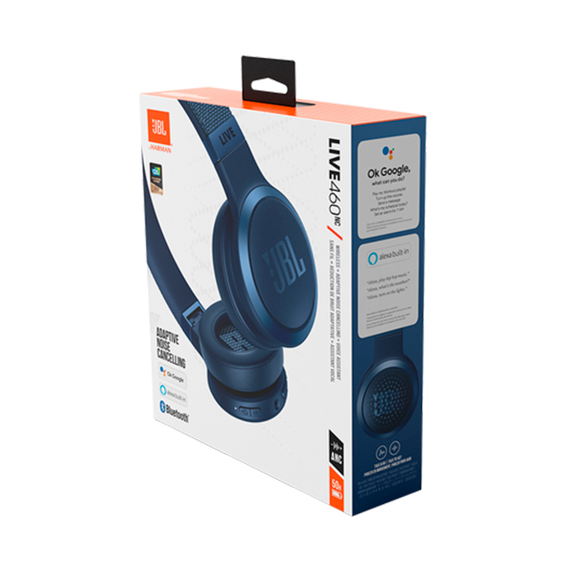 Audífonos JBL Live 460NC Azul, Bluetooth 5.0, 50 Horas, Manos Libres, 2 Micrófonos - JBLLIVE460NCBLUAM