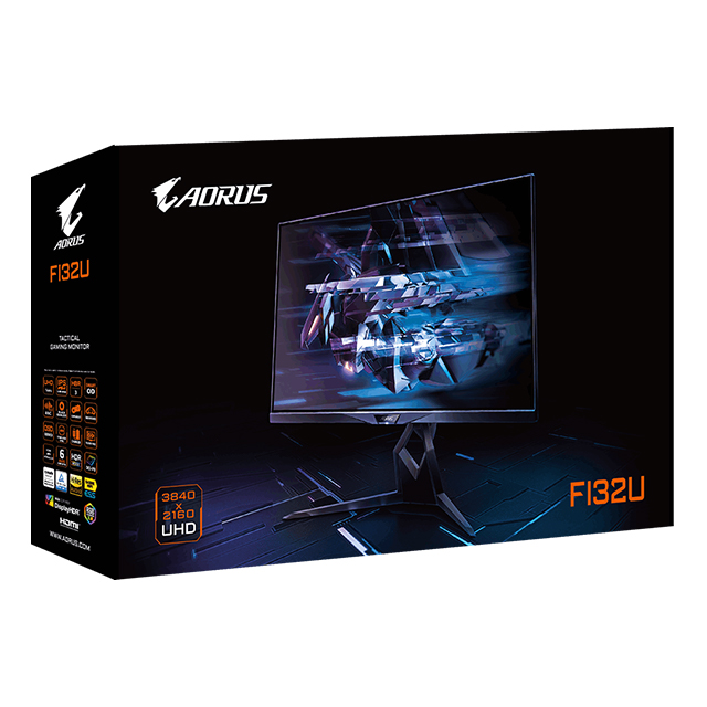 Monitor Gigabyte Aorus FI32U Gaming 31.5", 3840 x  2160 UHD, IPS, 1ms, 144Hz / 120Hz para Consolas, HDMI 2.1, DP -AORUS FI32U-SA