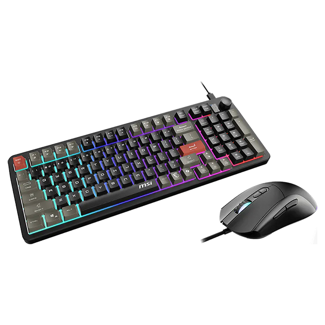 Combo Teclado y Mouse Gamer MSI FORGE GK110 COMBO US, Alámbrico USB 2.0, Teclado RGB de Membrana, Mouse 12,800 DPI, 7 Botones, Inglés – FORGE GK110 COMBO US
