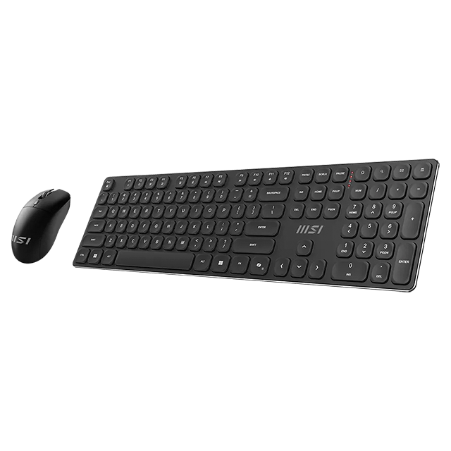 Combo Teclado y Mouse Inalámbrico MSI FORGE K210 W COMBO US, 2.4 GHz, Teclado Scissor, Mouse 1600 DPI, Recargables, USB 2.0, Inglés – FORGE K210 W COMBO US