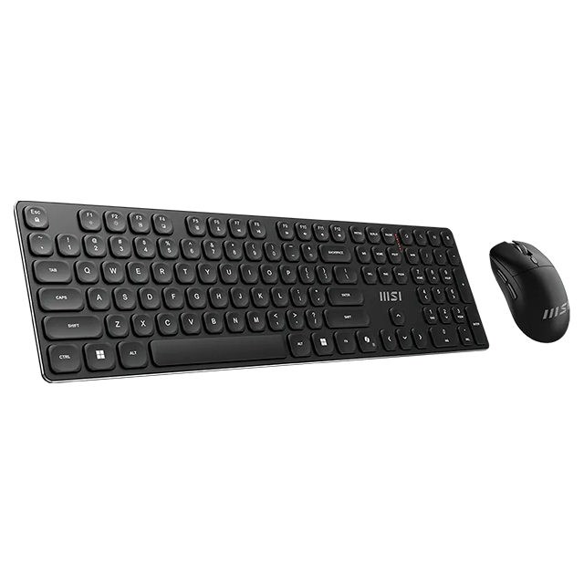 Combo Teclado y Mouse Inalámbrico MSI FORGE K210 W COMBO US, 2.4 GHz, Teclado Scissor, Mouse 1600 DPI, Recargables, USB 2.0, Inglés – FORGE K210 W COMBO US