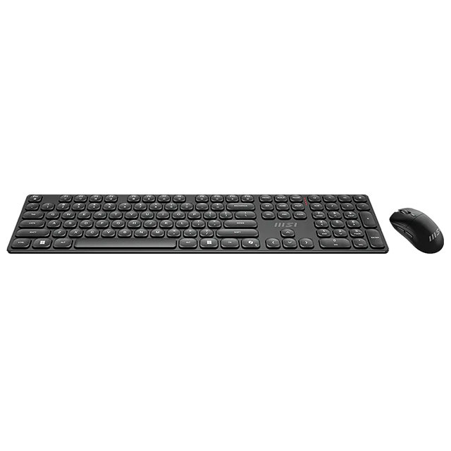 Combo Teclado y Mouse Inalámbrico MSI FORGE K210 W COMBO US, 2.4 GHz, Teclado Scissor, Mouse 1600 DPI, Recargables, USB 2.0, Inglés – FORGE K210 W COMBO US