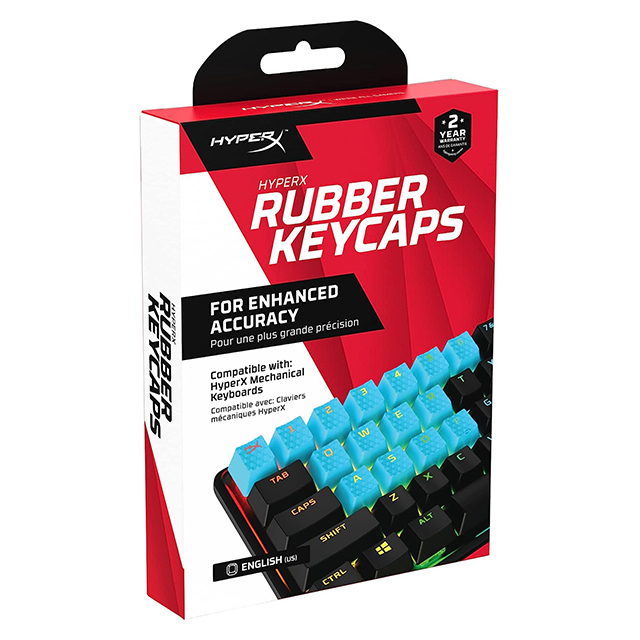 HyperX Rubber Keycaps Blue, Set de 19 teclas de caucho en color