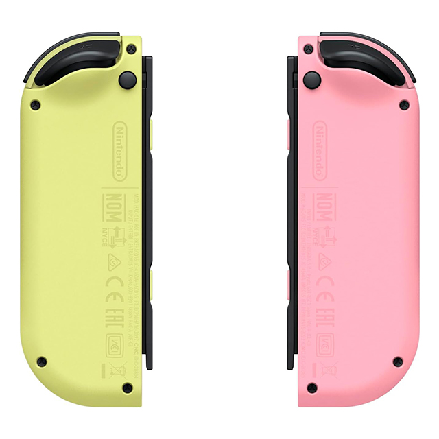 Controles Joy-Con Izquierdo y Derecho para Nintendo Switch, Color Rosa Pastel/Amarillo Pastel- Standard Edition - HACAJAVAF