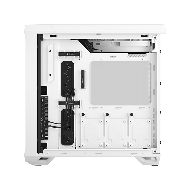 Gabinete Fractal Design Torrent Compact White, TG Clear Tint, Formato ATX, Panel de Vidrio Templado, incluye 2 ventiladores de 180mm, Soporta E-ATX, FD-C-TOR1C-03