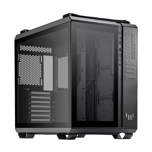 Gabinete Asus TUF Gaming GT502 Black | ATX, Micro-ATX, Mini-ITX | Doble Cámara | Vista Panorámica | Panel frontal con USB tipo C de alta velocidad | Tooless | GT502/BLK/TG