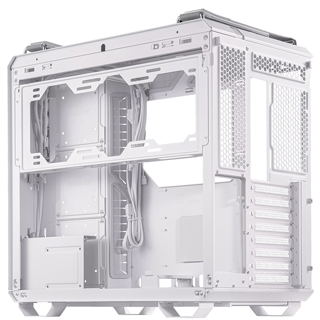 Gabinete Asus TUF Gaming GT502 White | ATX, Micro-ATX, Mini-ITX | Doble Cámara | Vista Panorámica | Panel frontal con USB tipo C de alta velocidad | Tooless | GT502/WHT/TG