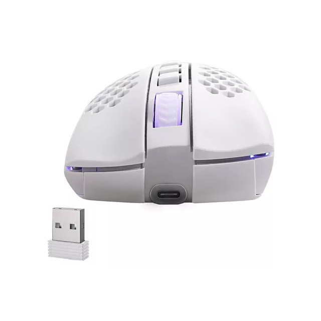 Mouse Gamer Redragon Storm Pro White M808-KS, Alámbrico e Inalámbrico, 16,000 DPI, 8 Botones Programables, Pixart 3335 Óptico  