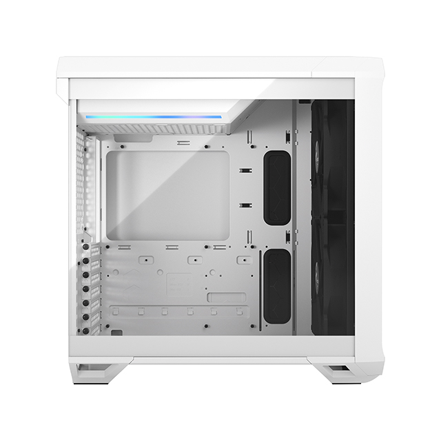 Gabinete Fractal Design Torrent Compact White, TG Clear Tint, Formato ATX, Panel de Vidrio Templado, incluye 2 ventiladores de 180mm, Soporta E-ATX, FD-C-TOR1C-03